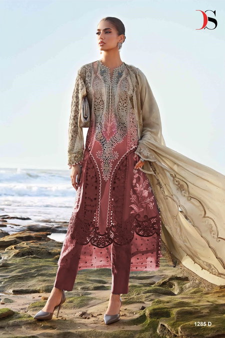 Maria B 1285 A To D By Deepsy Cotton Online Pakistani Salwar Suits Wholesale